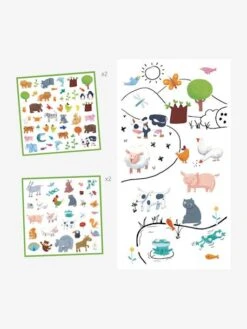160 Stickers Animaux DJECO Multicolore - Djeco -Magasin De Jouets 160 stickers animaux djeco 2