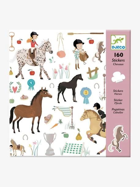 160 Stickers Chevaux DJECO Multicolore - Djeco 1 160 Stickers Chevaux DJECO Multicolore - Djeco