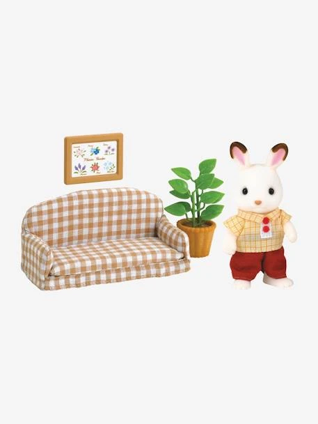 5013 - Papa Lapin Chocolat Avec Salon SYLVANIAN FAMILIES Beige - Sylvanian 3 5013 - Papa Lapin Chocolat Avec Salon SYLVANIAN FAMILIES Beige - Sylvanian – Image 3