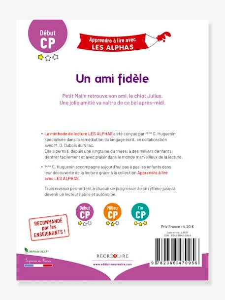 Apprendre à Lire Avec Les Alphas - Un Ami Fidèle RÉCRÉALIRE Violet - Recrealire 3 Apprendre à Lire Avec Les Alphas - Un Ami Fidèle RÉCRÉALIRE Violet - Recrealire – Image 3