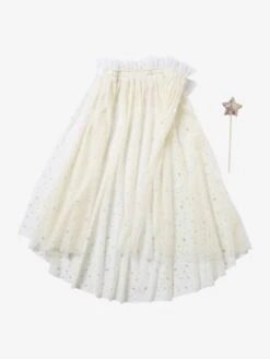 Cape à Paillettes + Baguette Blanc - Vertbaudet -Magasin De Jouets cape a paillettes baguette 3