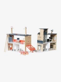 Centre De Secours Poste De Police + Poste De Pompiers En Bois FSC® Blanc - Vertbaudet -Magasin De Jouets centre de secours poste de police poste de pompiers en bois fsc 4