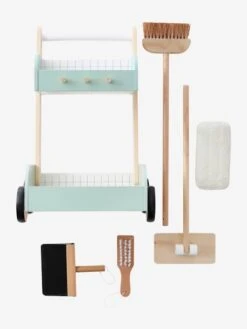 Chariot De Ménage En Bois FSC® Vert - Vertbaudet -Magasin De Jouets chariot de menage en bois fsc 4