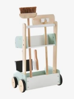 Chariot De Ménage En Bois FSC® Vert - Vertbaudet -Magasin De Jouets chariot de menage en bois fsc 5