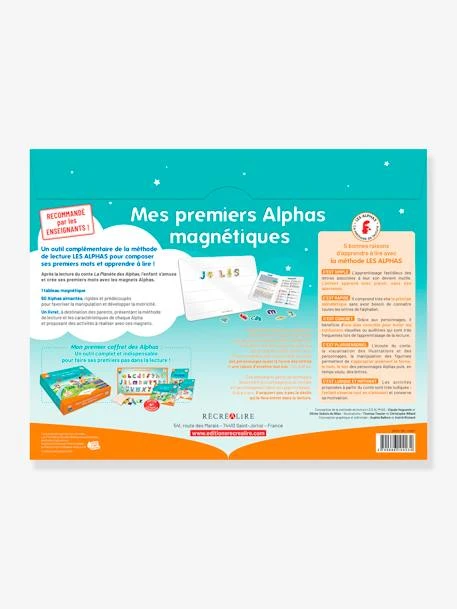 Coffret Mes Premiers Alphas Magnétiques - RÉCRÉALIRE Bleu Et Orange - Recrealire 3 Coffret Mes Premiers Alphas Magnétiques - RÉCRÉALIRE Bleu Et Orange - Recrealire – Image 3