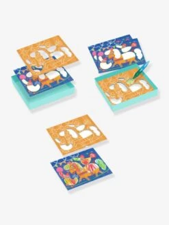 Coloriage Pour Les Petits Funambule Et Balles DJECO Bleu - Djeco -Magasin De Jouets coloriage pour les petits funambule et balles djeco 3