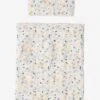 Couette + Oreiller Poupon En Gaze De Coton Blanc Fleuri - Vertbaudet