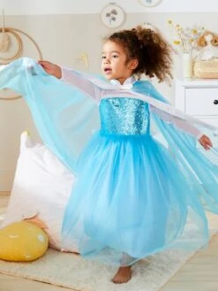 Déguisement De Princesse Avec Cape, Baguette Et Couronne Bleu - Vertbaudet -Magasin De Jouets deguisement de princesse avec cape baguette et couronne 2