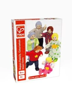 Famille De 6 Poupées En Bois HAPE Multicolore - Hape -Magasin De Jouets famille de 6 poupees en bois hape 2
