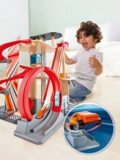 Garage Looping - HAPE Rouge - Hape -Magasin De Jouets garage looping hape 3