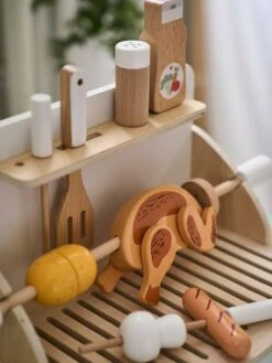 Grill Barbecue à Poser En Bois FSC® Beige - Vertbaudet -Magasin De Jouets grill barbecue a poser en bois fsc 3