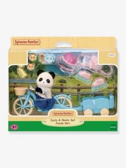 La Fille Panda, Son Vélo Et Sa Remorque - SYLVANIAN FAMILIES Blanc - Sylvanian
