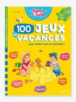 Livre éducatif Sami Et Julie - 100 Jeux De Vacances De La Moyenne à La Grande Section - Cahier De Vacances 2021 - HACHETTE ÉDUCATION Blanc - Hachette