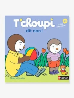 Livre T'choupi Dit Non NATHAN Blanc Clair Uni Avec Decor - Nathan