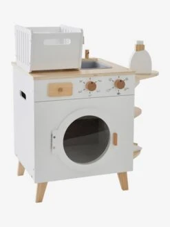 Machine à Laver Et à Repasser En Bois FSC® Blanc - Vertbaudet -Magasin De Jouets machine a laver et a repasser en bois fsc 5