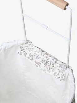 Panier De Courses à Roulettes En Métal, Tissu Et Bois FSC® Gris - Vertbaudet -Magasin De Jouets panier de courses a roulettes en metal tissu et bois fsc 3