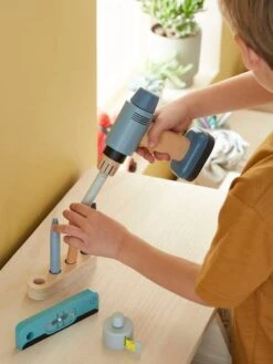 Perceuse Visseuse Et Ses Accessoires En Bois FSC® Gris - Vertbaudet -Magasin De Jouets perceuse visseuse et ses accessoires en bois fsc 3
