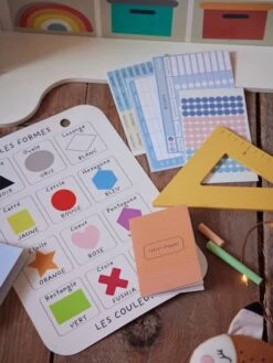 Salle De Classe Triptyque En Bois FSC® Multicolore - Vertbaudet -Magasin De Jouets salle de classe triptyque en bois fsc 2