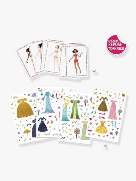 Stickers Repositionnables Robes Des 4 Saisons DJECO Rose - Djeco 2 Stickers Repositionnables Robes Des 4 Saisons DJECO Rose - Djeco – Image 2