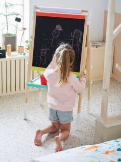Tableau Pliable Et Réglable En Hauteur 3 En 1 En Bois FSC® Multicolore - Vertbaudet -Magasin De Jouets tableau pliable et reglable en hauteur 3 en 1 en bois fsc 2
