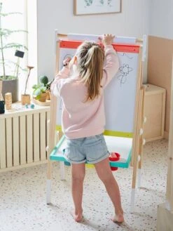 Tableau Pliable Et Réglable En Hauteur 3 En 1 En Bois FSC® Multicolore - Vertbaudet -Magasin De Jouets tableau pliable et reglable en hauteur 3 en 1 en bois fsc 3