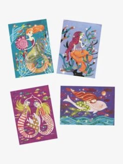 Tableaux à Pailleter - La Lumière Des Sirènes DJECO Multicolore - Djeco -Magasin De Jouets tableaux a pailleter la lumiere des sirenes djeco 3