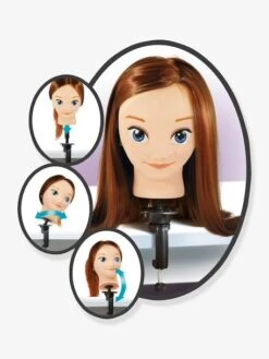 Tête à Coiffer Avec étau BUKI Rose - Buki -Magasin De Jouets tete a coiffer avec etau buki 2